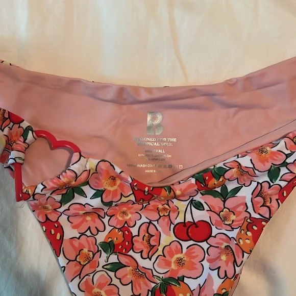 Blackbough Strawberry Berry Cherry Thea Pink Bikini Set - Picture 4 of 5